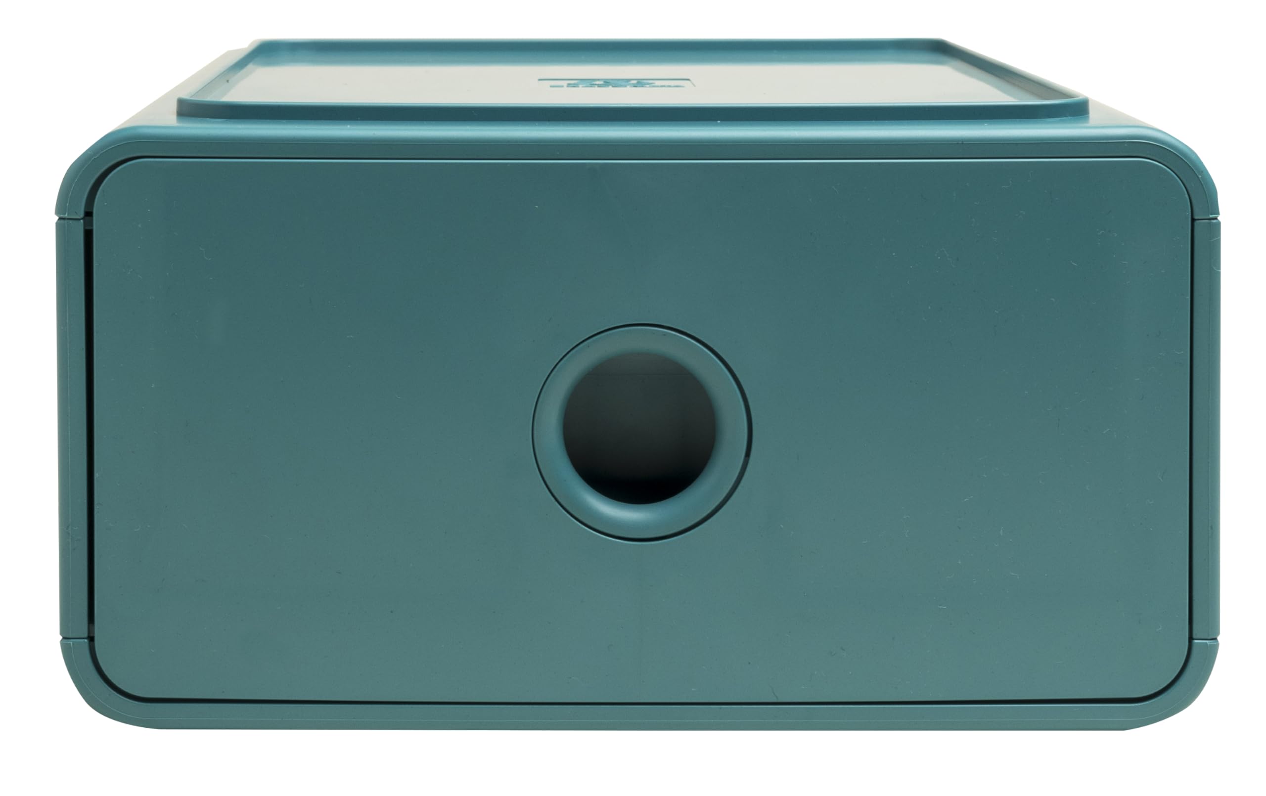 Exacompta - Réf. 315434D - 1 Module de classement Tiny Box 1 tiroir Skandi superposable - Dimensions extérieures : Profondeur 19 x largeur 26,5 x Hauteur 10 cm - Bleu pacifique