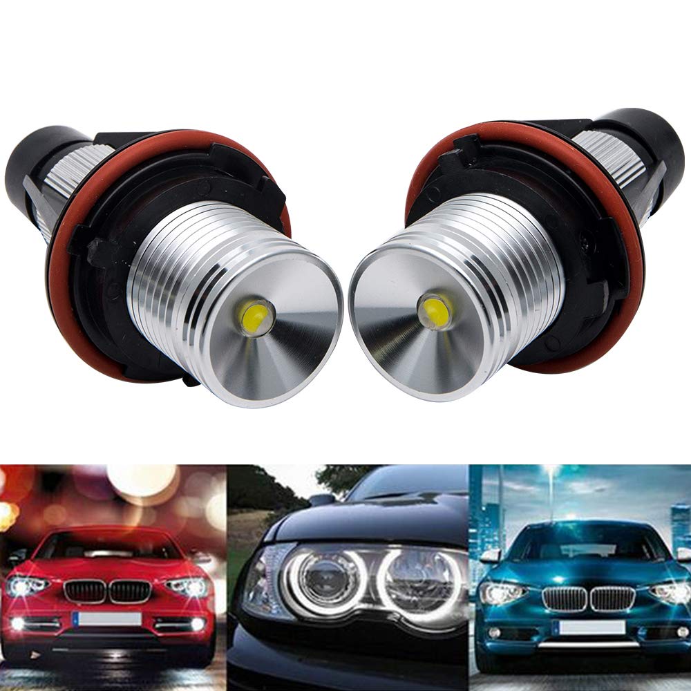 Baceyong 6W 6000 K 2 LED Angel Eye, luce di segnalazione per auto HID Xenon bianco per E39 E87 E60 E63 E64 E65 E66 E53 OEM
