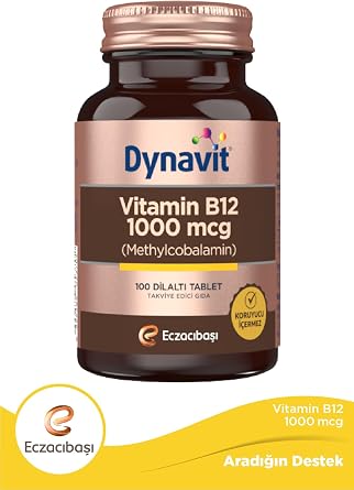 Dynavit Methylcobalamin Vitamin B12 1000 mcg 100 Sublingual Tablets - Vitamin B12 (Methylcobalamin)