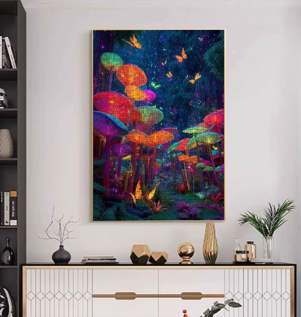 Fantastyczne grzyby, klasyczne puzzle 4000 sztuk dla dorosłych BLQSBGA7-388 | Wyzwanie Zagadki, Gry Logiczne Cała Rodzina, Stres, Wystrój Domu Miłośnicy Puzzle