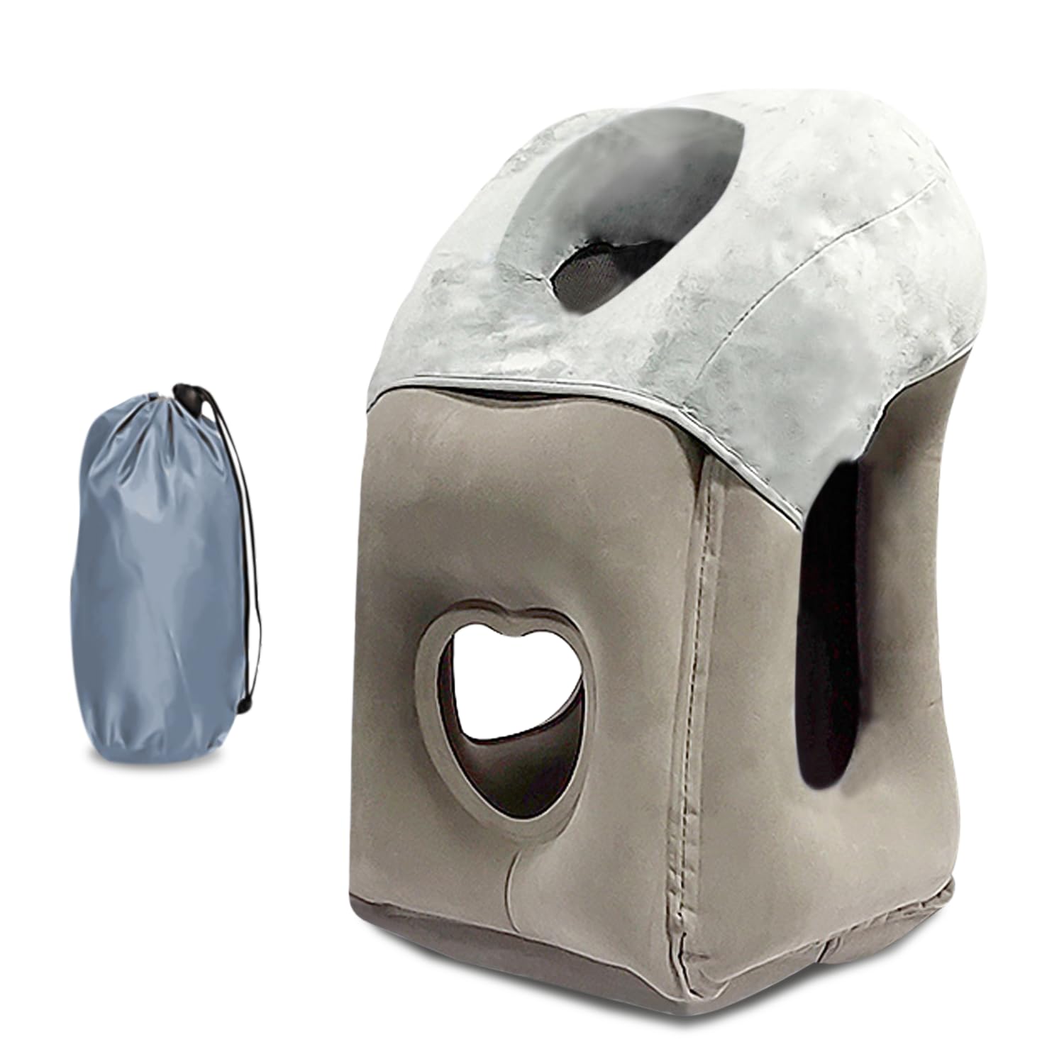 Coussin De Voyage Gonflable Nizirioo - Support Tête Et Menton Pour Avion/Voiture
