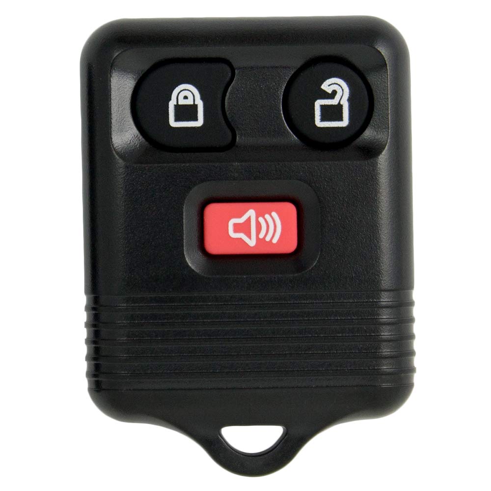 althiqahkey Replacement Keyless Entry Remote Control Key Fob Clicker Transmitter 3 Button - Black 1x remote