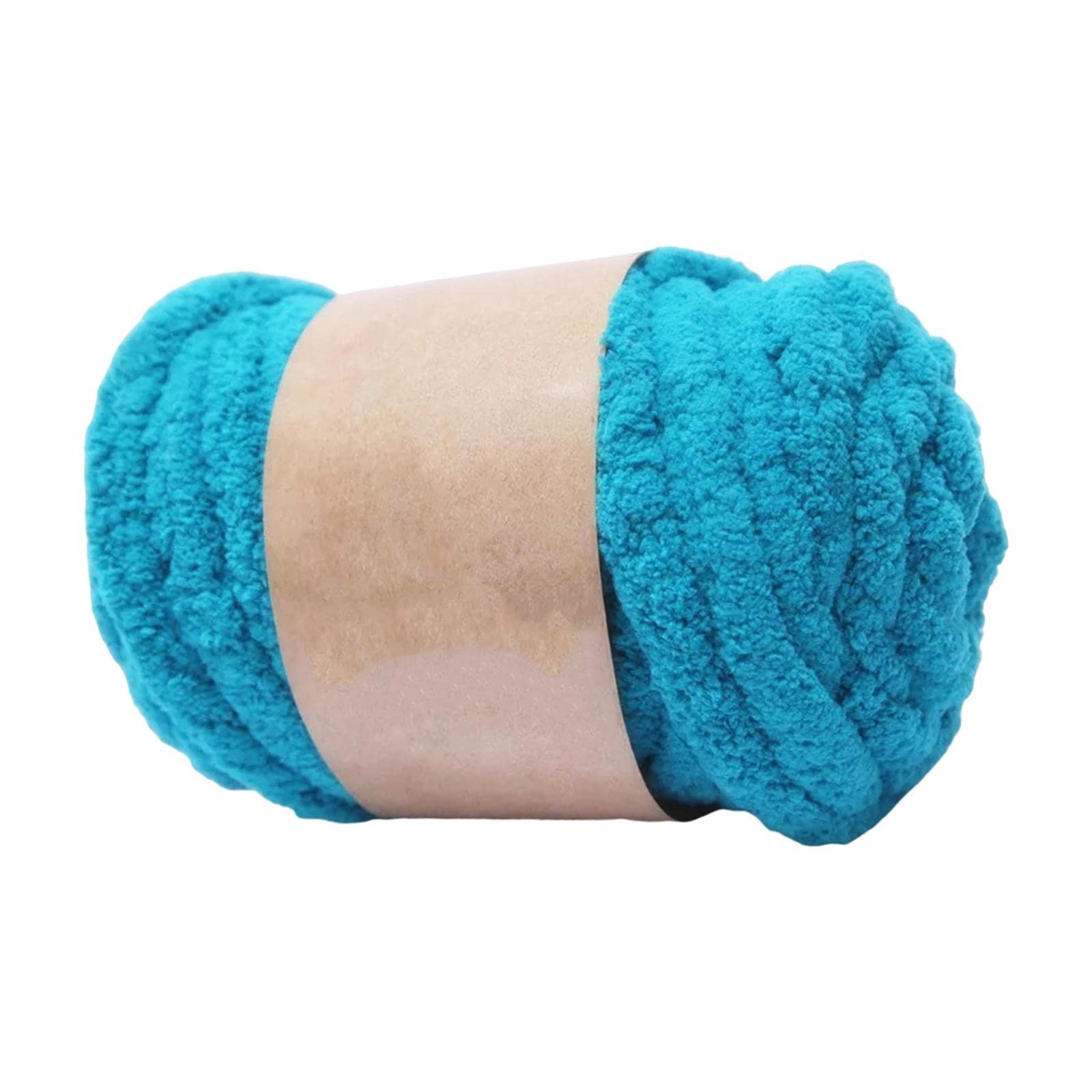 MagiDeal Thick Chunky Yarn Weight Yarn Arm Knit Yarn Filling Handcrocheted Jumbo Tubular Yarn Bulky Yarn for Craft Knitted Blanket Pet Bed Sweaters, Lake Blue — image 1
