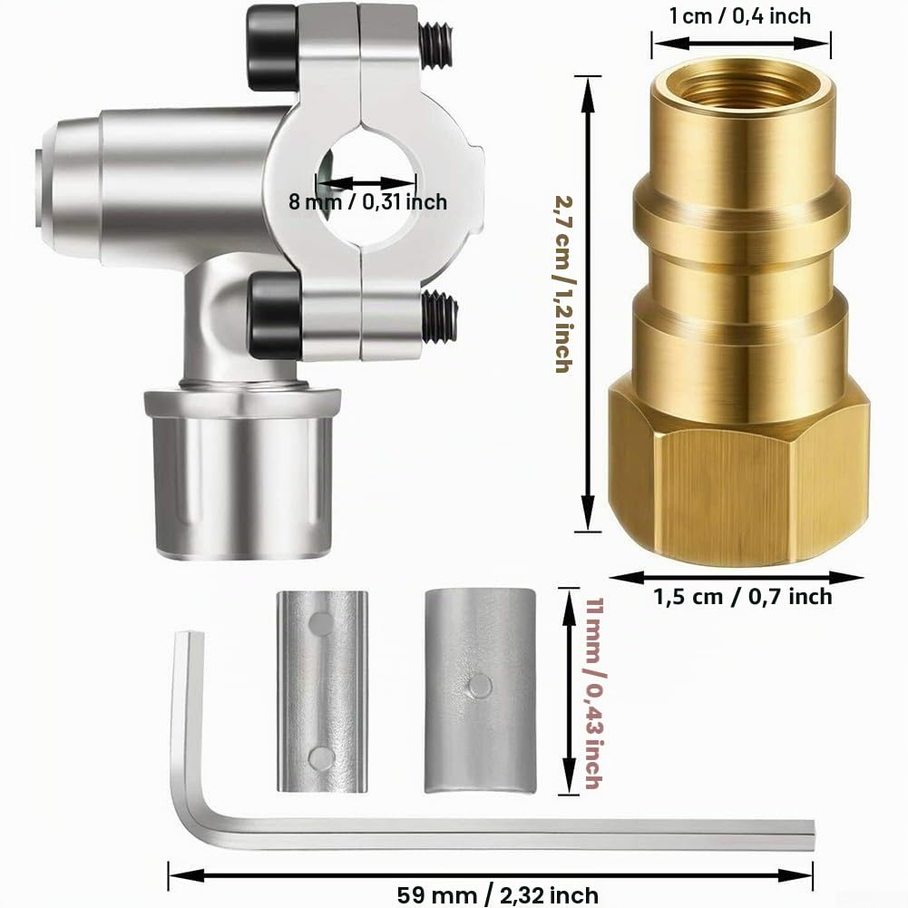 Bullet Piercing Tap Valve Kit, BPV31 Piercing Tap Valve Kits For Home Use Refrigerator W/Manometer for Automotive Air Conditioning