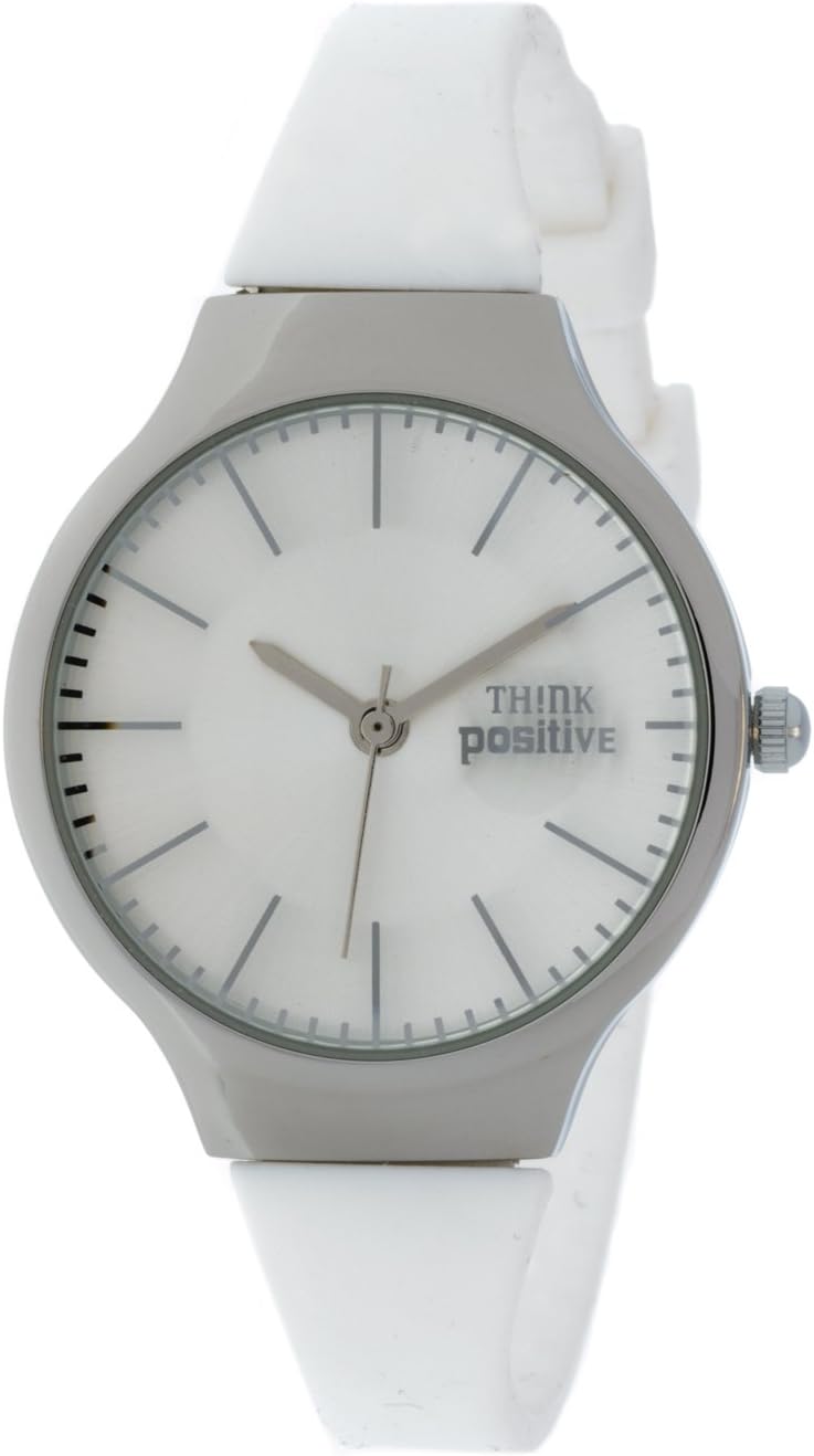 Ladies' Think Positive® Model SE W31 Classic Steel Strap of Silicone Color White
