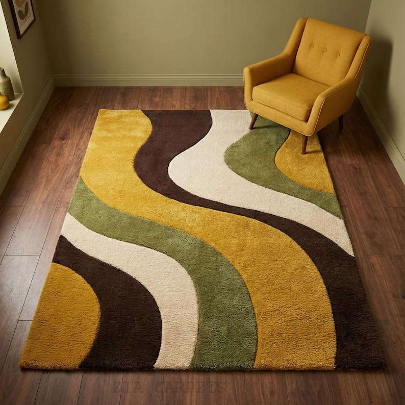 Image of zia carpets Hand Tufted Woollen Modern Collection Bedroom & Living Room Carpet Size 12 X 15 Feet