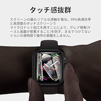 デジタル腕時計 八角形 Apple Watchケース ブラック Apple Watch アップルウォッチ カバー apple watch ケース 40mm