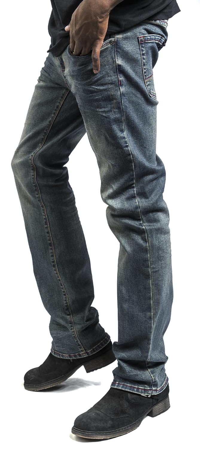 Black Premium by EMP Herren Blaue Jeans mit Stonewashed-Look, Destroyed-Effekten und praktischen 5-Pocket-Taschen