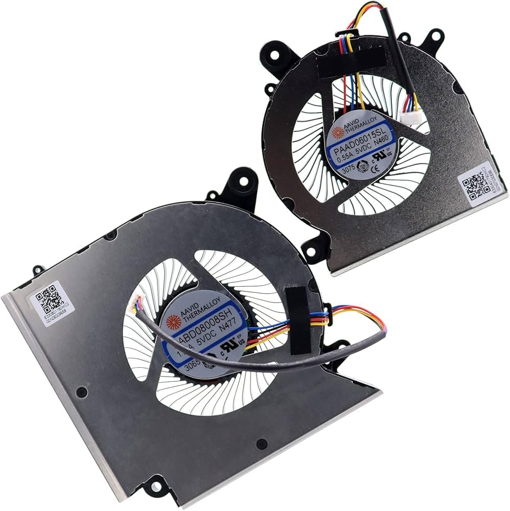 High- Quality Replacement Internal CPU Cooling Fan for MSI GF63 MS-16R1 MS-16R2 GF65 GF66 GF76 Pulse GL76 MS-17L1 (PAIR) fan-image-22