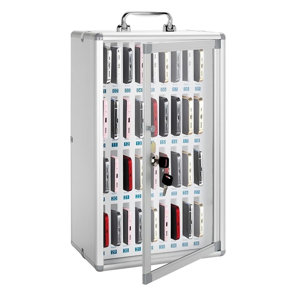 Scatola Di Immagazzinamento Del Telefono Cellulare 24/36/48/60 Slot Scuola Azienda Conferenza Mobile Phone Storage Cabinet Gestione Armadietti Di Stoccaggio A Parete(36)