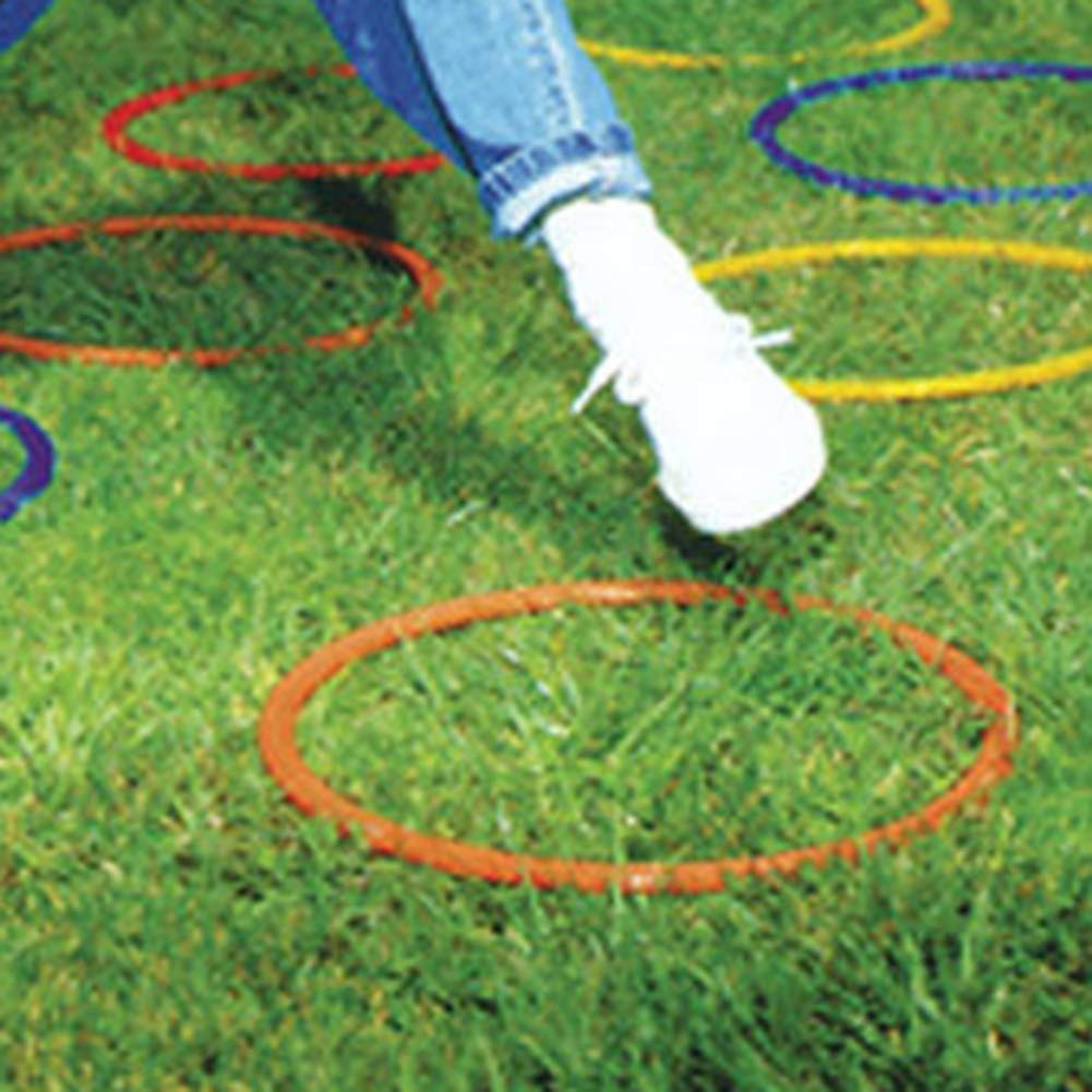 Jenngaoo Anelli da Allenamento per Calcio, 6 Pezzi Multicolor Sport Training Speed ​​Ring Football per velocità di Controllo Agility Training Skills - 16 Pollici di Diametro