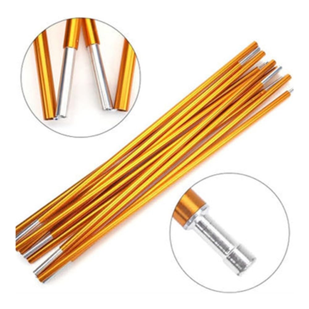 Zeltstange aus Aluminiumlegierung, 4 m, Outdoor-Camping, unverzichtbares Zelt-Zubehör (9,5 mm), 2 Stück / Paar