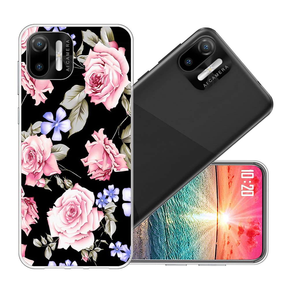 vingarshern Case for Ulefone Note 6P Cover Slim Fit Soft,Ultra Flexible TPU Bumper Cover for Ulefone Note 6P Case Silicone Shell Protector(Rose-01)