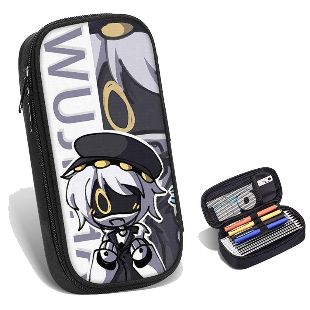 Murders Drones Pencil Case | Stylish, Practical, and Large Capacity Pencil Pouch | Versatile Storage for Stationery, Toiletries, Makeup, Travel & Office Supplies (Black-1)