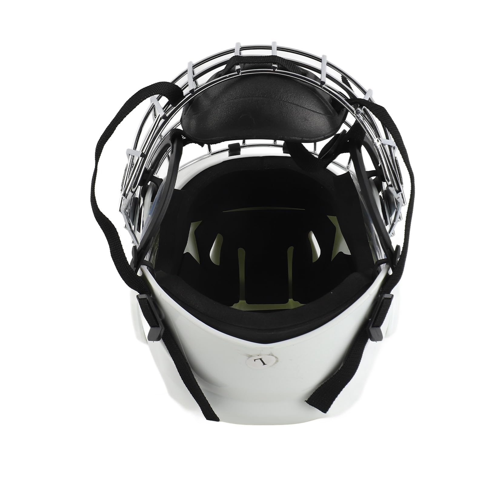 POENVFPO Casco de Hockey, Equipo de Protección de Hockey sobre Hielo Juvenil con Jaula Carcasa de ABS Acolchado de EVA para sobre Patines Deportes Protección de la Cabeza en Interiores y Exteriores