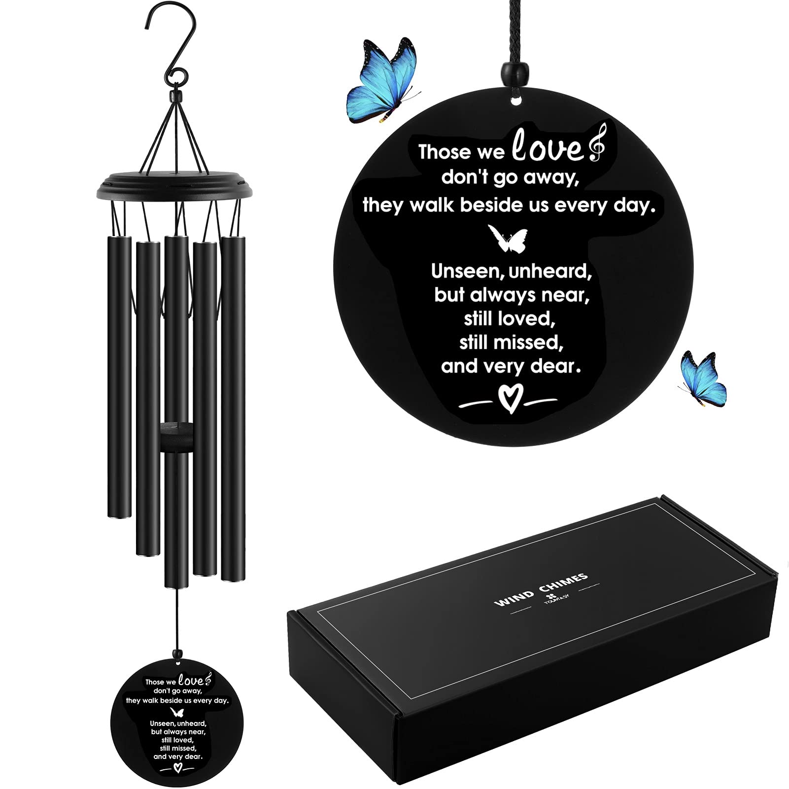 YOUNTASY Sympathy Wind Chimes, Memorial Wind Chimes for Loss of Loved