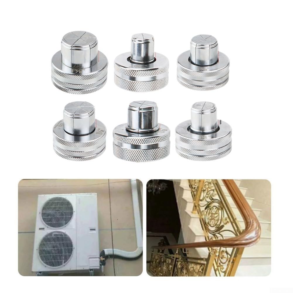 Pneumatisches, hydraulisches Rohr-Expander-Werkzeug mit drehbarem Schnellverbindungskopf, teilbares Bohrfutter für Kupferrohreinschlagung für HVAC-Kühlung und Klimaanlage (2,5 cm)