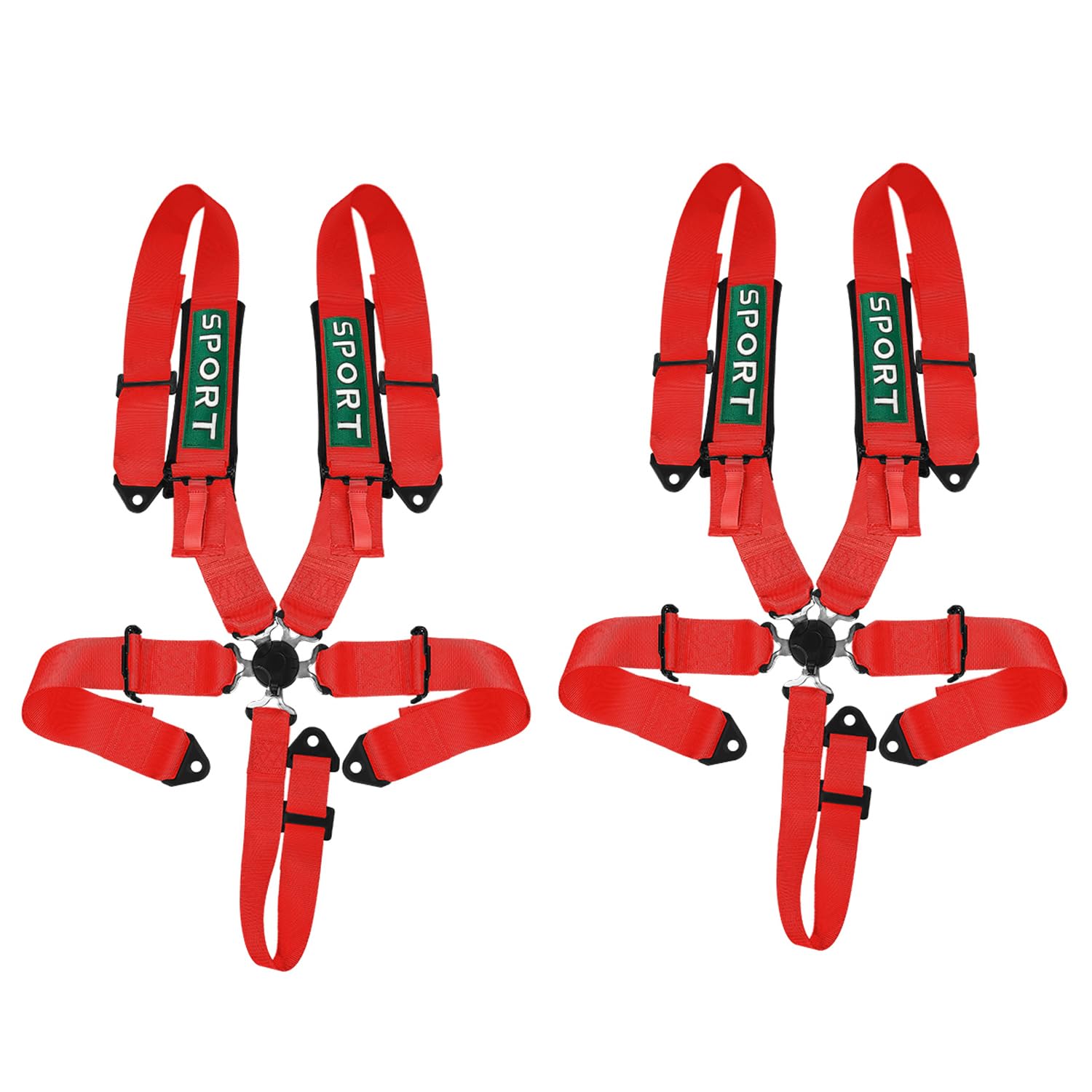 BESTZHEYU 5-Point Racing Harness Set SFI with Ultra Comfort Heavy Duty Shoulder Pads