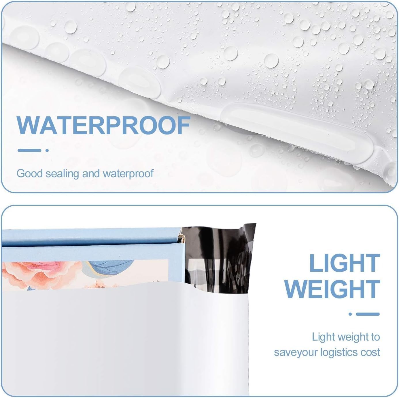 Metronic Poly Mailers 10x13 Inch 500 Pack Shipping Bags for Clothes Bulk,Self Adhesive Shipping Envelopes for Small Business,Waterproof Mailers Poly Bags for Shipping,Packaging Mailing Bags White