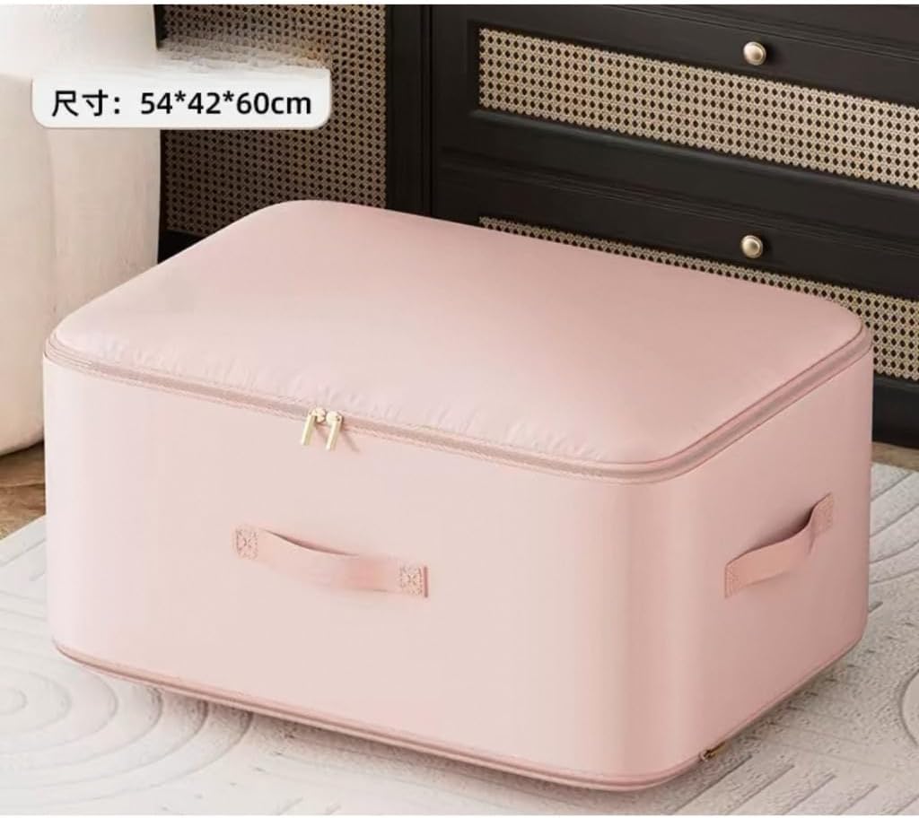 Pink Manual Compression Storage Bag showing handles and zipper