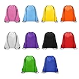 10Pcs Cinch Sack Drawstring Backpack String Sinch Tote Nap Bag for Gym
