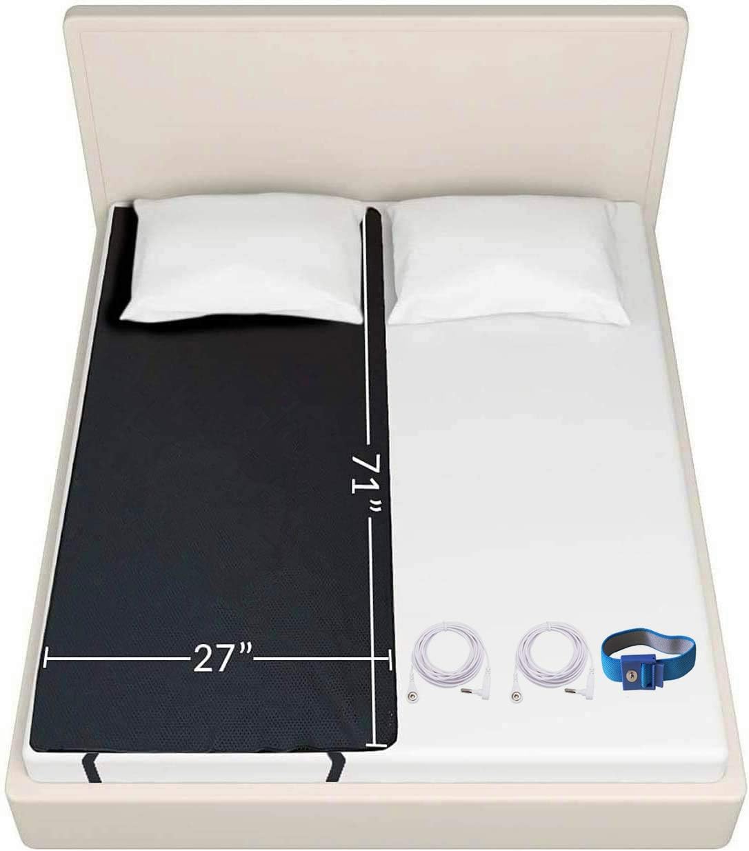 Therapy EMF Grounding Mats Conductive Carbon Leatherette Pads for Better Sleep, Stretch and Breathable : Health & Household