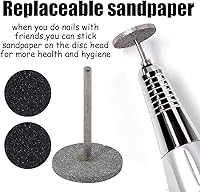 Vista 2 de Disco de lijado para uñas, lima eléctrica de pie, brocas para uñas de piel muerta, broca de cutícula para taladro de uñas, removedor de callos