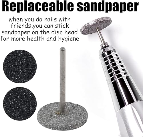 Miniatura 2 de Disco de lijado para uñas, lima eléctrica de pie, brocas para uñas de piel muerta, broca de cutícula para taladro de uñas, removedor de callos de