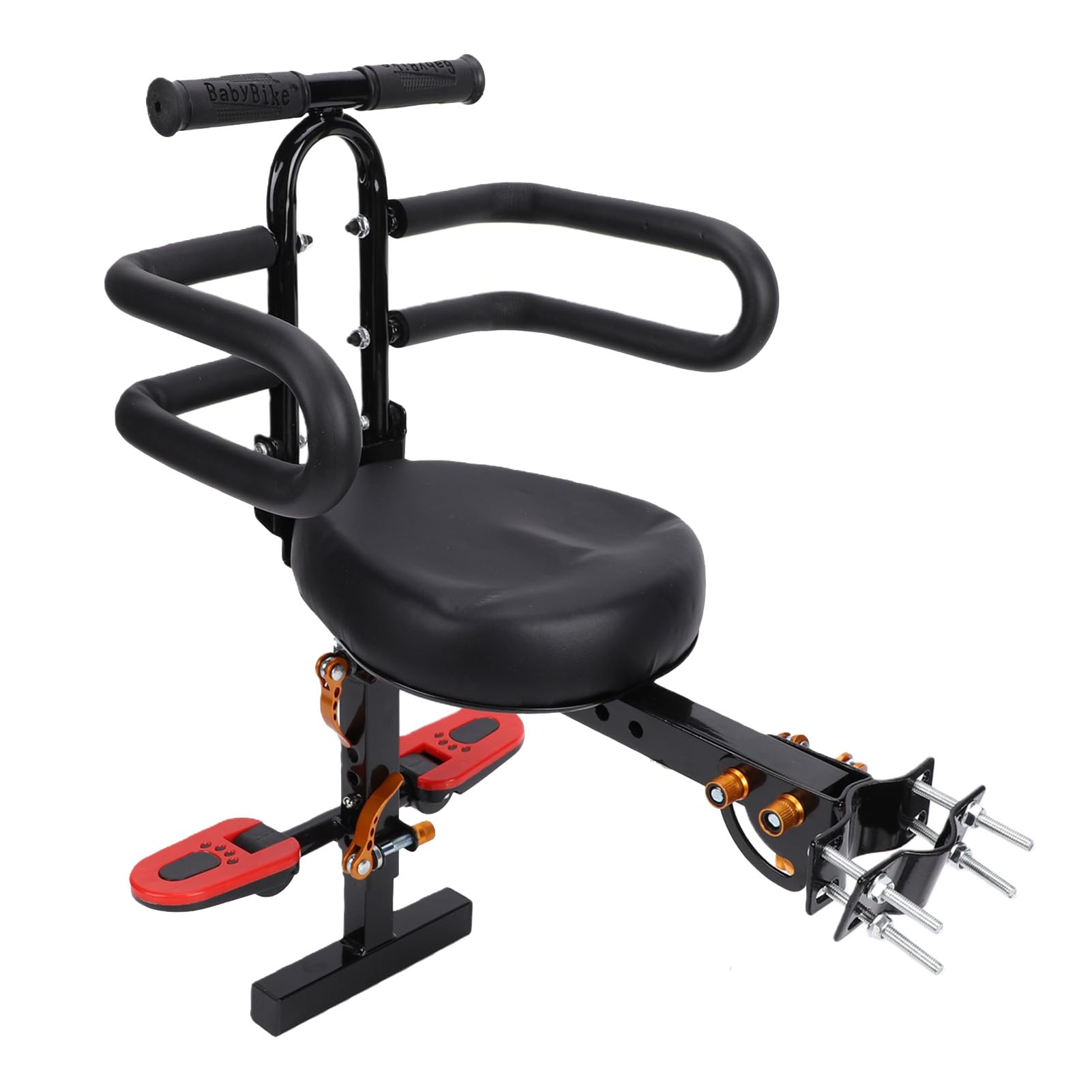 Topiky Seggiolino Anteriore Rimovibile per Monopattino Elettrico, | Seggiolino per bambini per scooter ammortizzante con guardrail a pedale, per bambini piccoli, bici elettrica, bici pieghevole