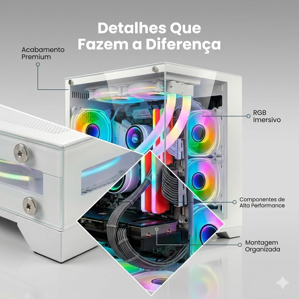 PC Gamer Arvex Branco Intel i7, GeForce RTX 3050, Memoria RAM 16GB, SSD 480GB PC Gamer Arvex Branco Intel i7, GeForce RTX 3050, Memoria RAM 16GB, SSD 480GB