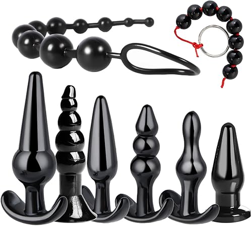 8 piezas de entrenamiento de anales de silicona impermeable, juego de enchufe de placer para mujeres y hombres, kit de entrenamiento para