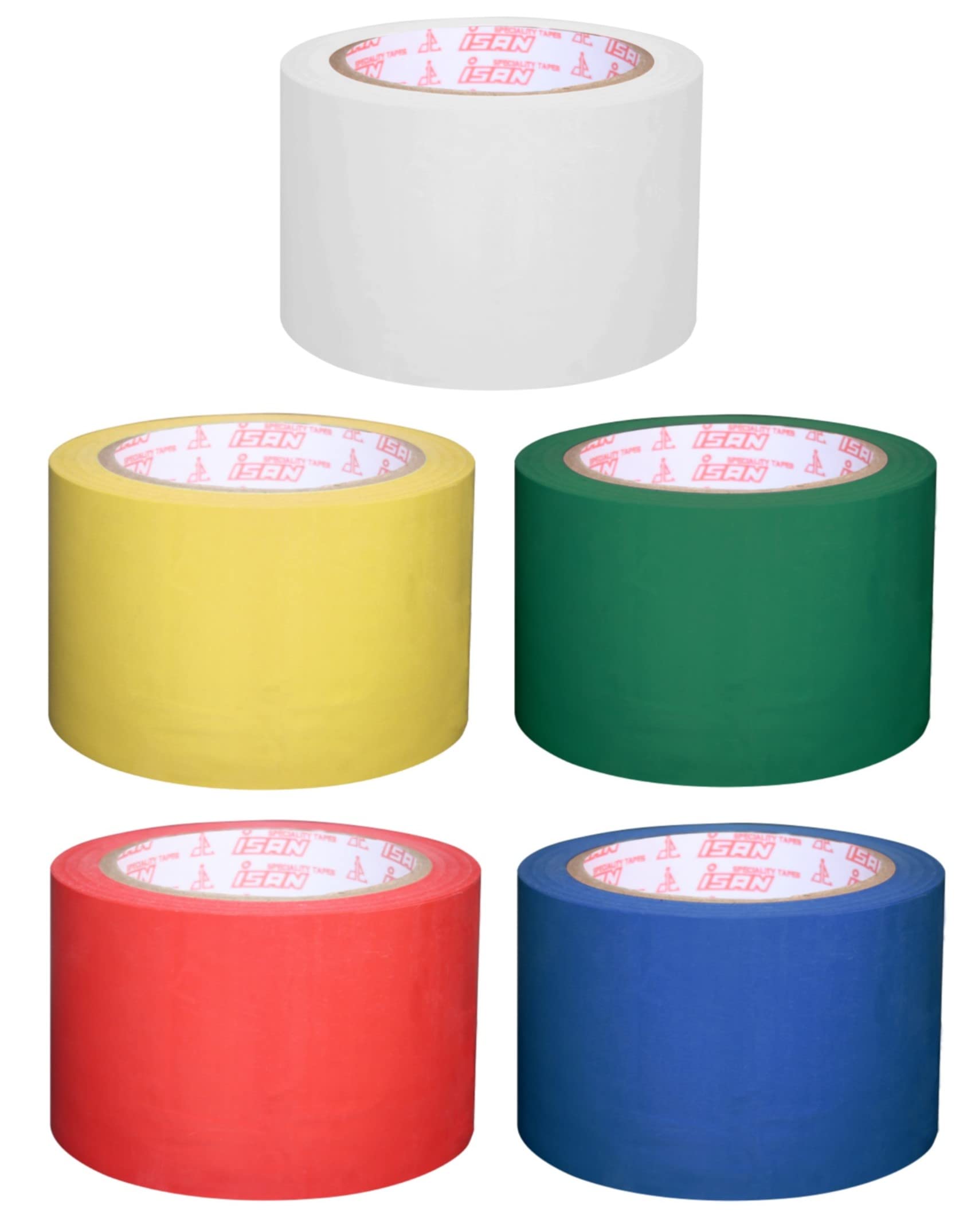 ISAN® Floor Marking Vastu Dosh Remedy/Vastu Correction, Sudhar Tape YELLOW,RED,GREEN,BLUE,WHITE Colour 72mm (3" Approx) Width X 17m Length Non-Abresive PVC (Vinyl) Tape (1 Pc. Each) (B09MQWL8BX) Amazon Price History, Amazon Price Tracker