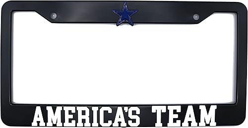 Americas Team for Dallas - Marco elevado 3D para matrícula | 1 paquete de cubierta para placa de automóvil | Soporte universal para placa de