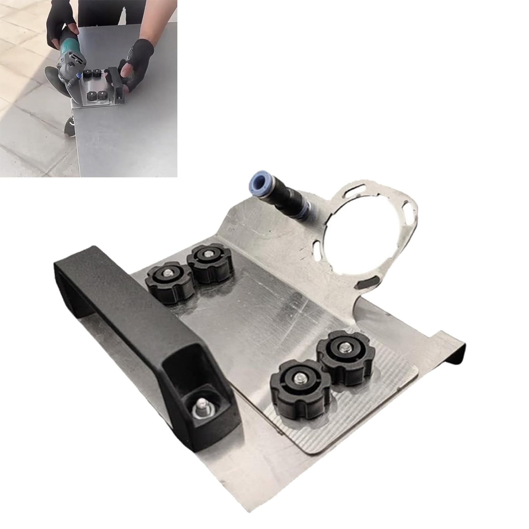 Angle Grinder Stand for Tile 45° Chamfer Cutting, Angle Grinder Stand Grinder Holder, 45 Degree Angle Tile Chamfering Tool for Cutting, Angle Grinding Fixed Holder, Special Cutting Bracket (B,1Pc)