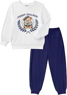 Arshiner Boys Camo Clothes 2 Piece Graphic Printed Sweatshirt and Pants Outfit Fall Winter Clothing Set 5-13 Years