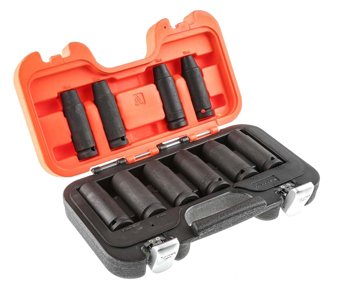 Bahco DD/S10 10 Piece Socket Set, 1/2 in Square Drive