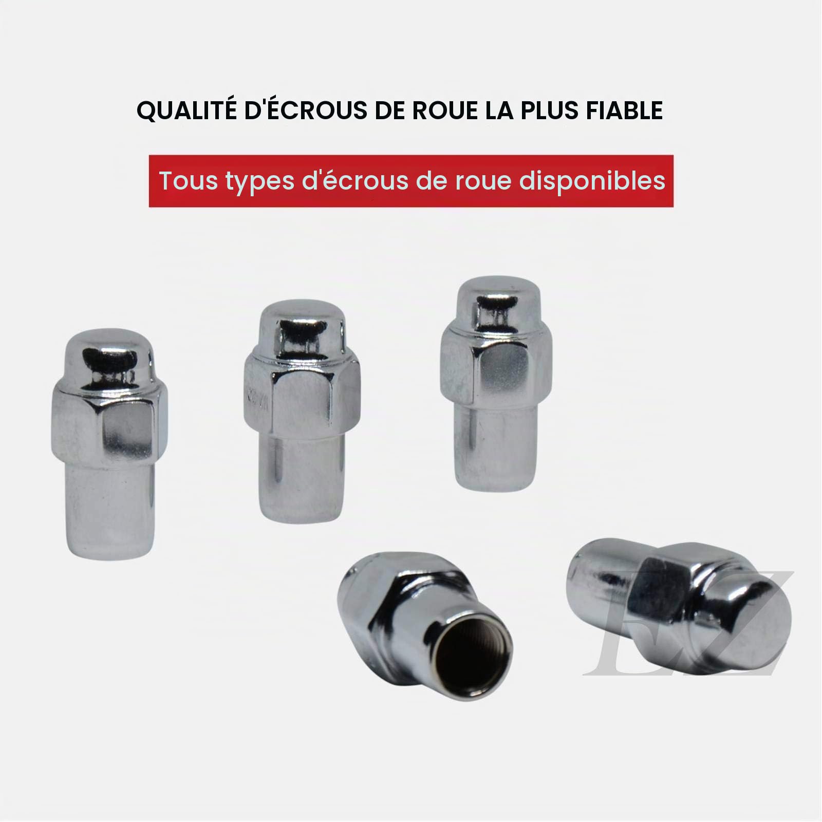 Cragar Lot de 20 écrous de roue standard en magnésium 1/2"-20 avec rondelle décalée