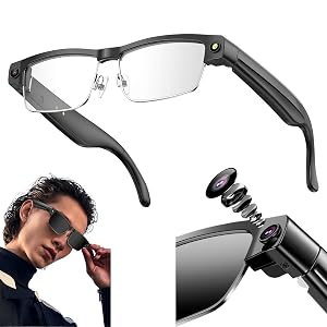 8MP Camera Glasses AI Smart Glasses with Real-Time Translation Object Recognition 1200P Stabilization Compatible iOS Android for Outdoor