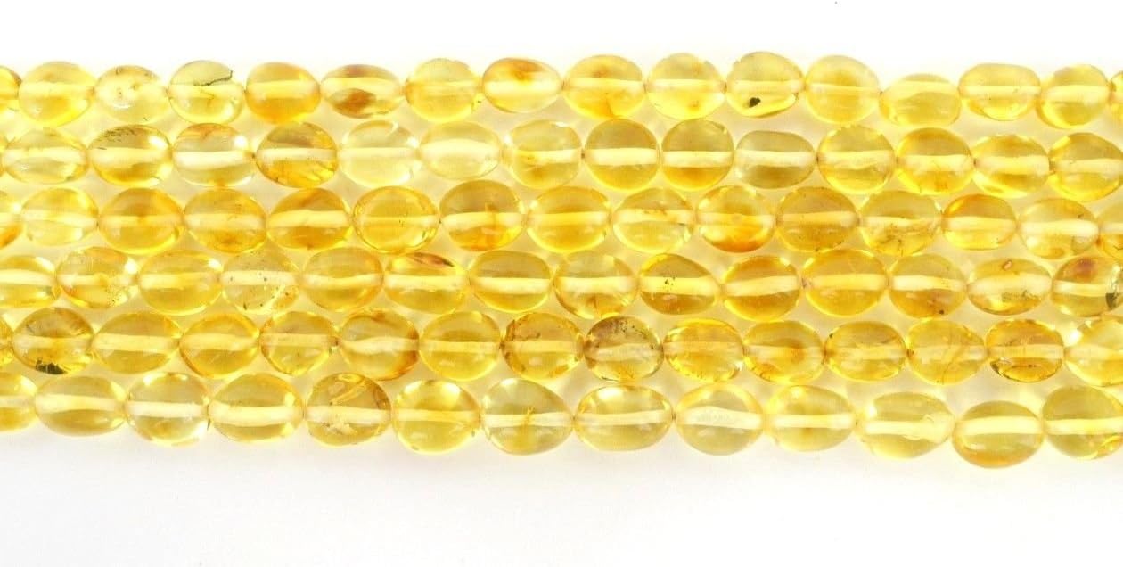 Genuine Baltic Amber Beads Strands Chubby Oval Nuggets Large Lemon Alluregem 04053