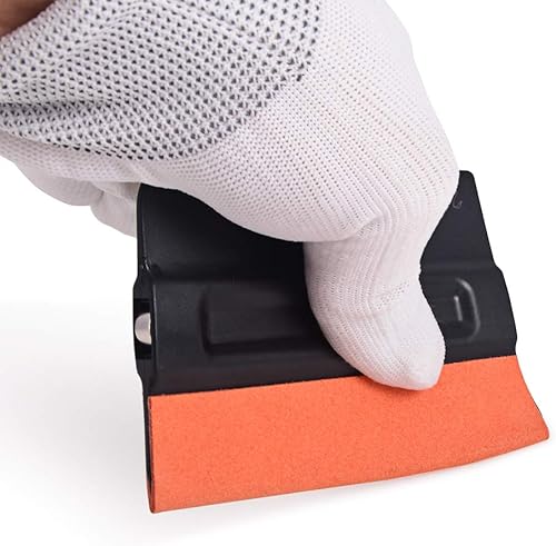 Miniatura 6 de Gomake Escobilla de vinilo para envoltura de vinilo de 4 pulgadas con borde de fieltro de microfibra, herramienta aplicadora de calcomanías de