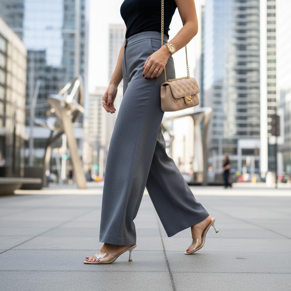 CUSHIONAIRE Giselle Clear Kitten Heels for Women, Comfortable and Stylish Low Heeled Mules Dressy Slip-On Design - Image 6