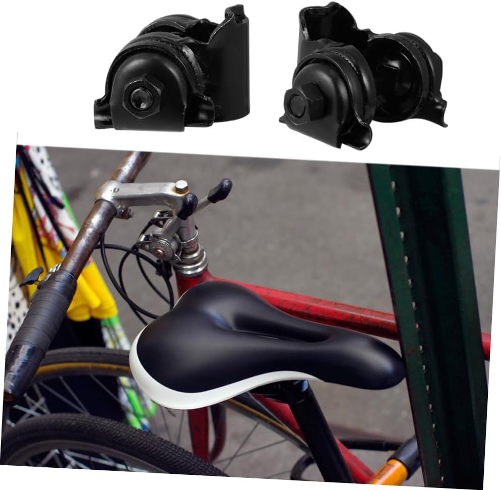 TEHAUX 4 Pcs Iron Bike Seat Clamp and Seatpost Clip for Standard Rail Saddles, Sturdy Bicycle Saddle Clamp Accessory for Mountain and Road Bikes, Cycling Seat Tube Clip Replacement Parts