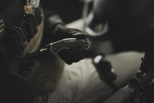 Miniatura 4 de Smith & Wesson M&P Shield Cuchillo de apertura asistida de acero inoxidable de 6.8 pulgadas con hoja Tanto de 2.8 pulgadas y mango de goma para