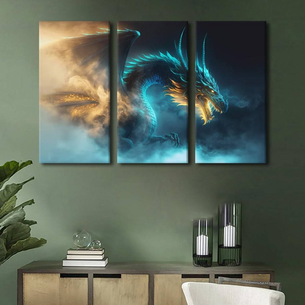 Amazon.com: TUMOVO Dragon Pictures for Living Room Wall Decor Large ...