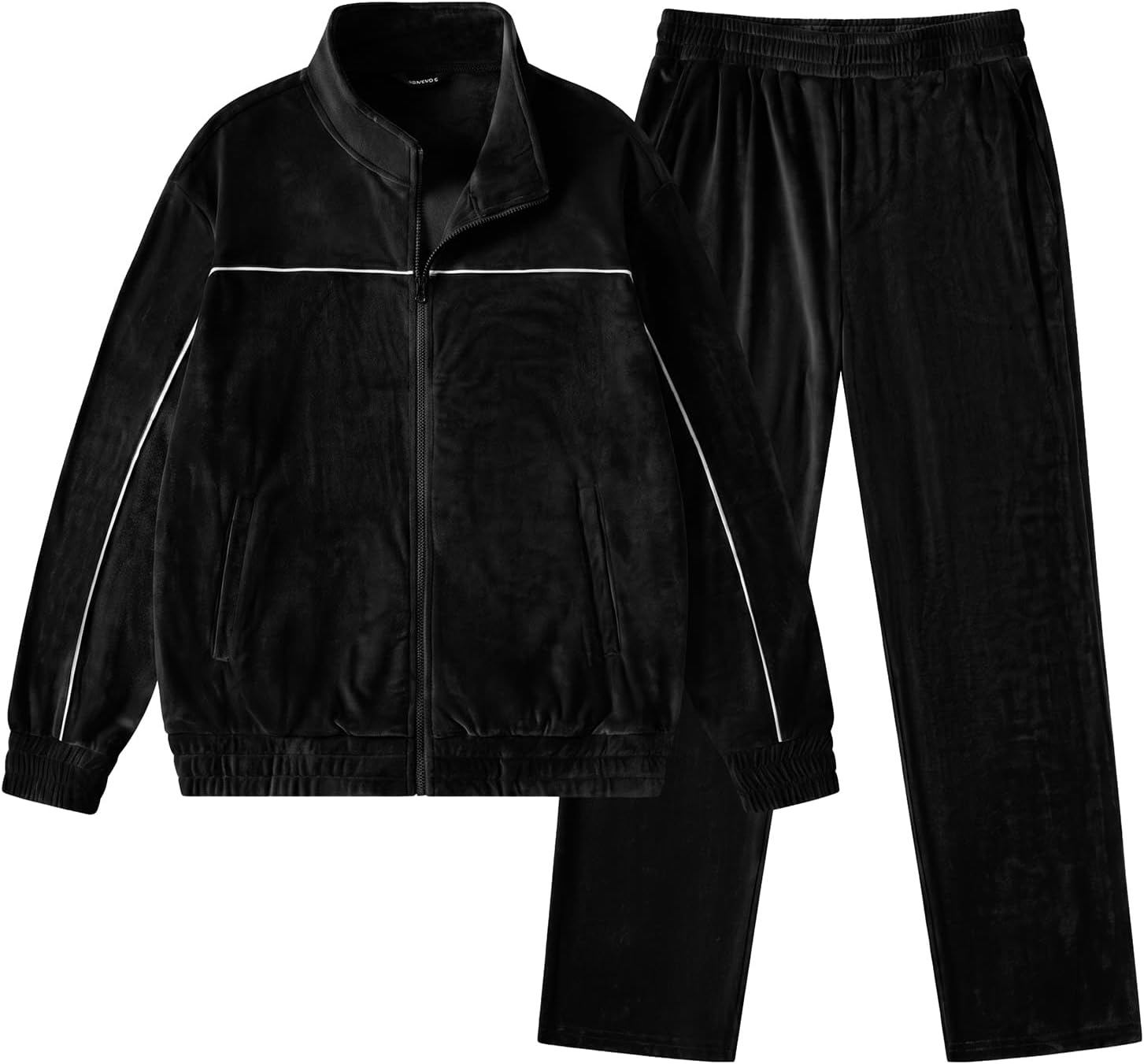 JMIERR Men's Velour Tracksuits 2 Piece Set Outfits Zip Up Sweatsuits