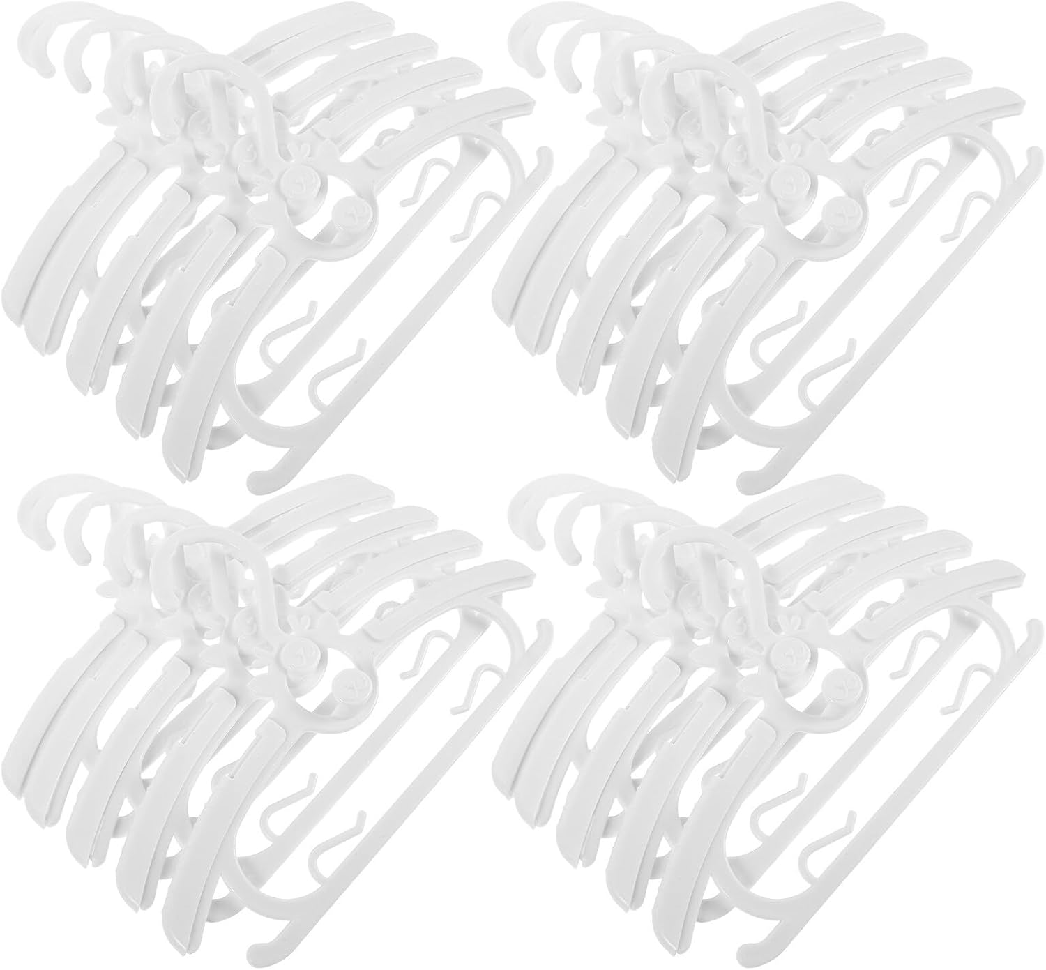 VANZACK 30pcs Adjustable Non-Slip Expandable Plastic Hangers for Nursery and Closet Storage, and Clothes Organizer with Extendable Arms for Boys