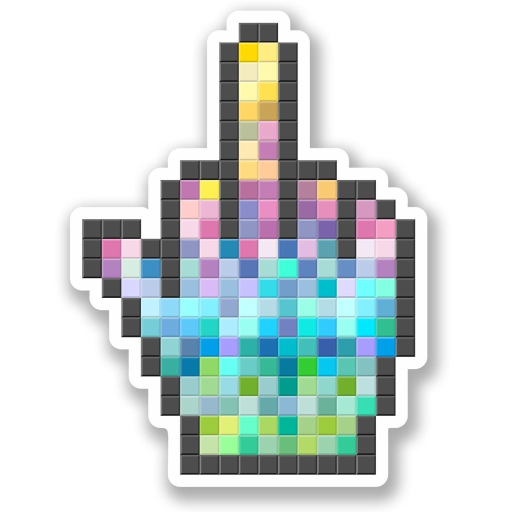 Destinationvinyl 2 X 20Cm/200Mm Rude Cursor Hand Window Cling Sticker Car Van Campervan Glass #5361