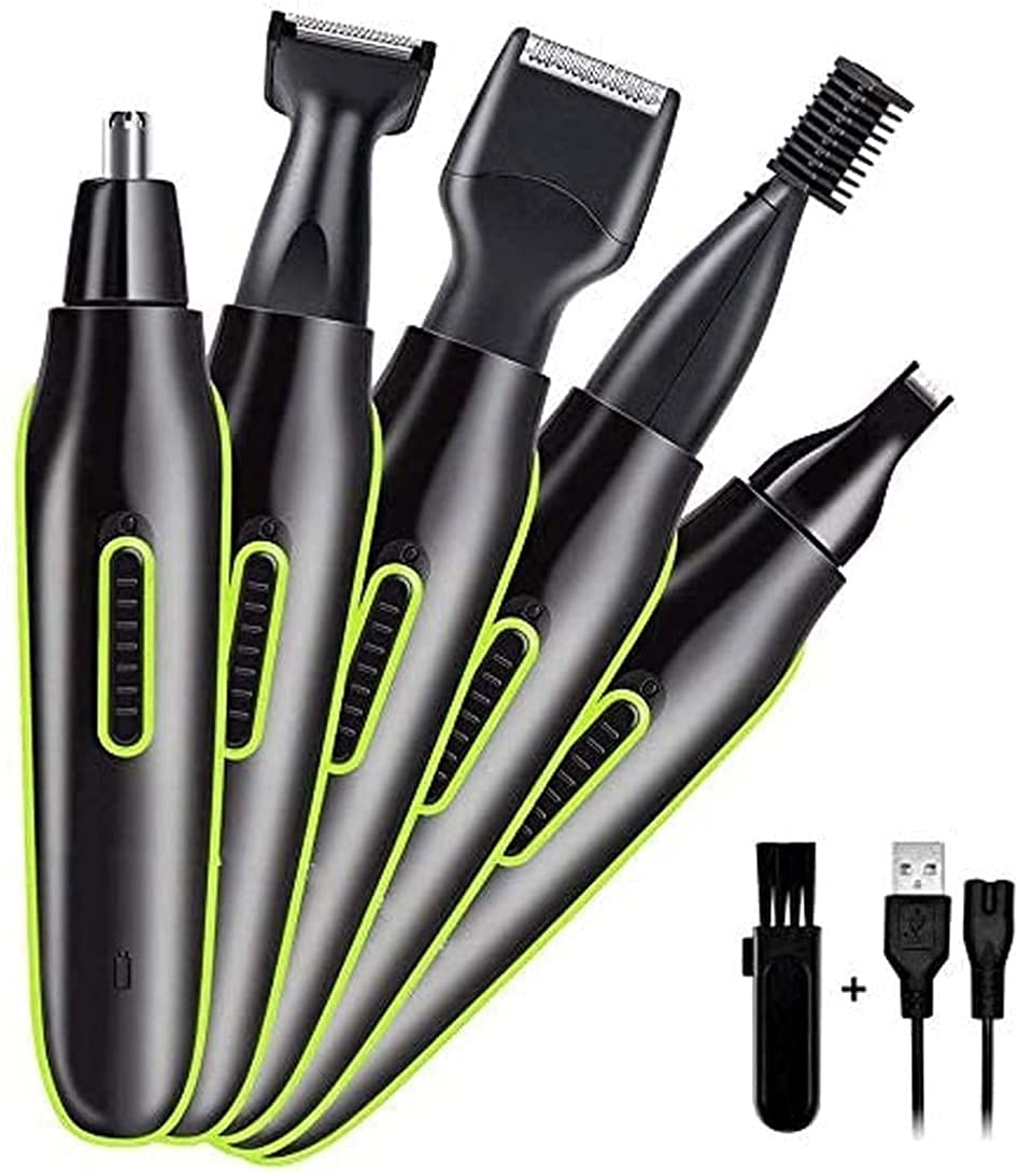 5 in 1 Ear Nose Hair Trimmer for Men Women Electric Facial Hair Trimmer with - Stainless Steel