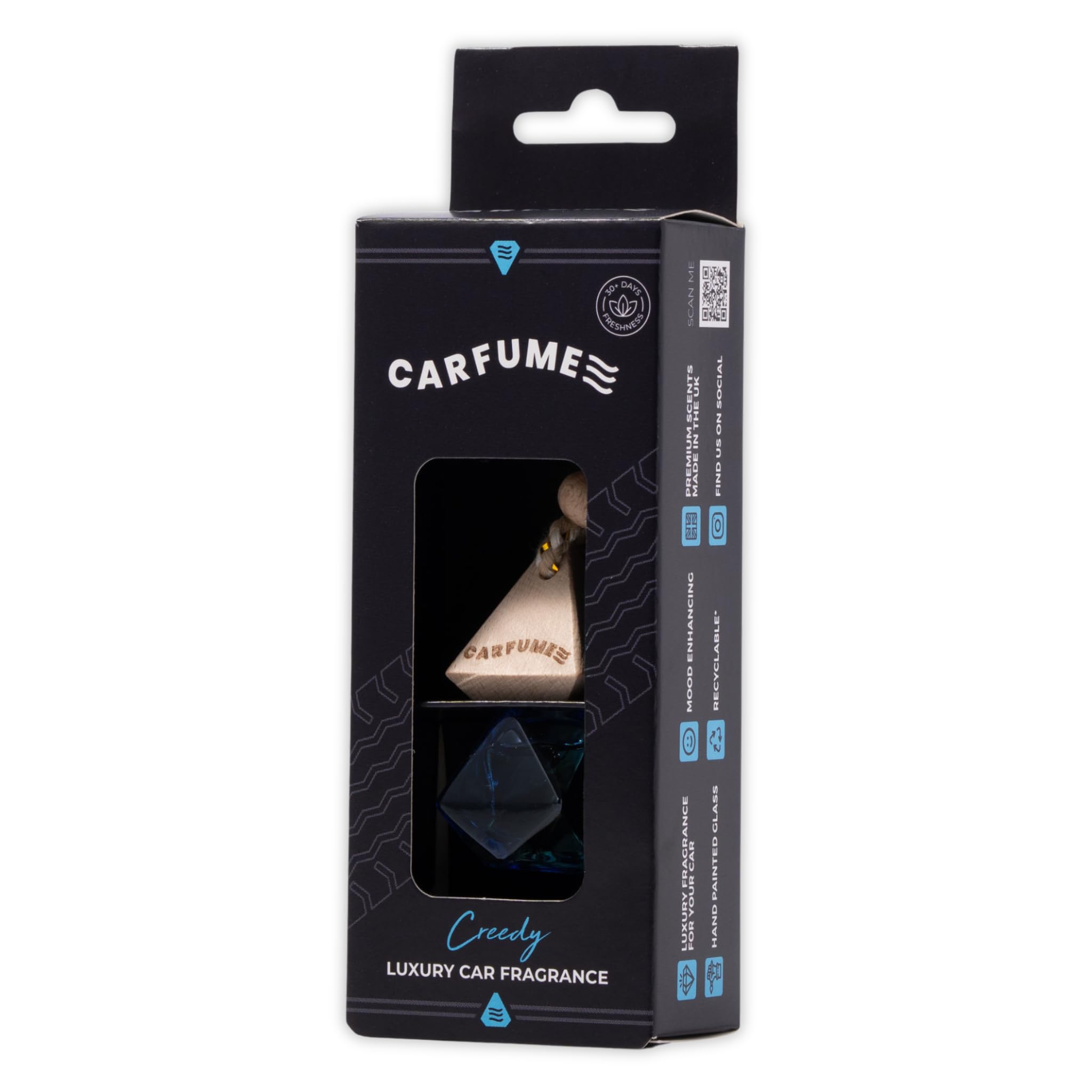 Carfume | Original | Blue | Creedy Scent | Car Air Fresheners to Level Up your Driving Experience & Drive Happy | For Him
