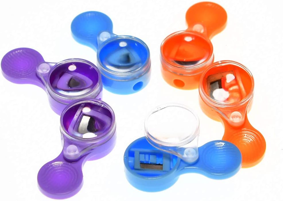 June Gold 2.0mm Lead Sharpener | Self-Contained Shavings Case | Portable 2-Pack For Graphite & Color Leads
